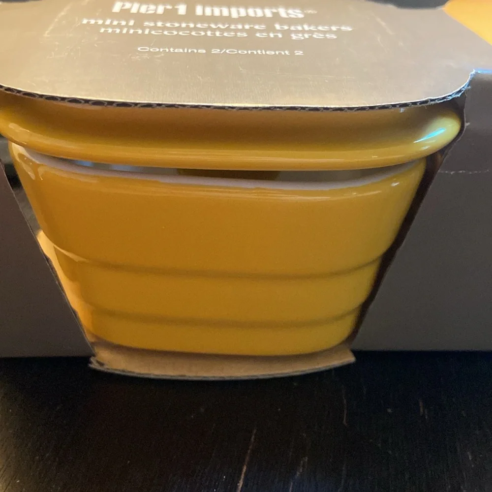 Pier 1 Imports Yellow Mini Stoneware Bakers